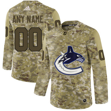 Vancouver Canucks Camo Men's Customized Adidas Jersey