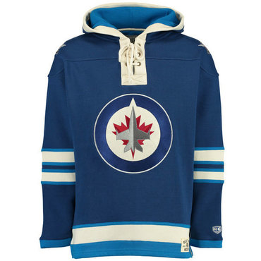 Jets Blue Men's Customized All Stitched Sweatshirt