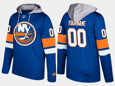 Adidas Islanders Men's Customized Name And Number Blue Hoodie