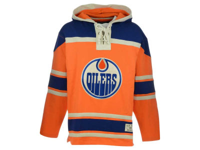 Oilers Orange Men's Customized Hooded Sweatshirt