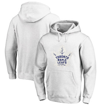 Toronto Maple Leafs White Men's Customized All Stitched Pullover Hoodie