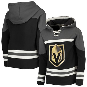 Vegas Golden Knights Black Men's Customized All Stitched Hooded Sweatshirt