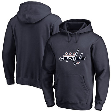 Washington Capitals Navy Men's Customized All Stitched Pullover Hoodie