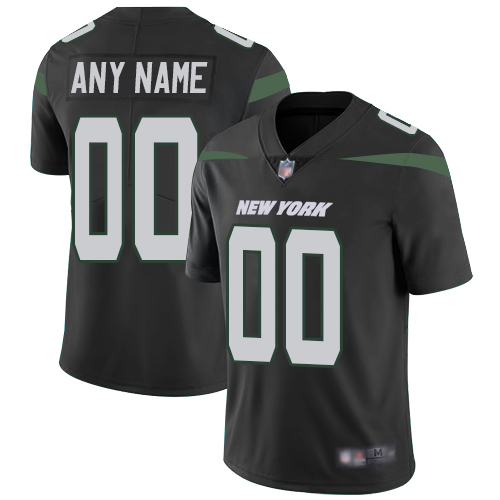 Customized New York Jets Alternate Men's Black Vapor Untouchable Football Limited Jersey