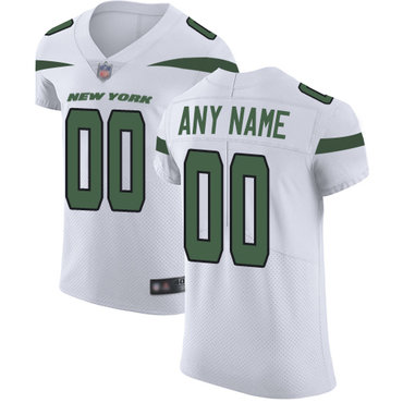 Customized New York Jets Alternate Men's Road White Vapor Untouchable Football Elite Jersey