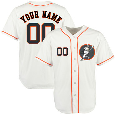 Astros White Men's Customized Cool Base New Design Jersey