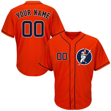 Astros Orange Men's Customized Cool Base New Design Jersey