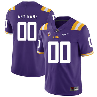 LSU Tigers Purple Men's Customized Nike College Football Jersey