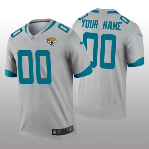 Men's Jacksonville Jaguars Custom Silver Inverted Legend Jersey