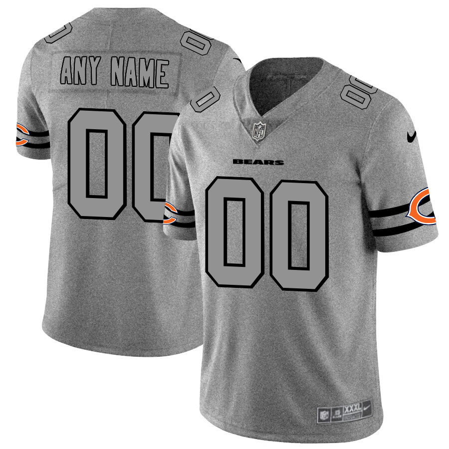 Nike Bears Customized 2019 Gray Gridiron Gray Vapor Untouchable Limited Jersey