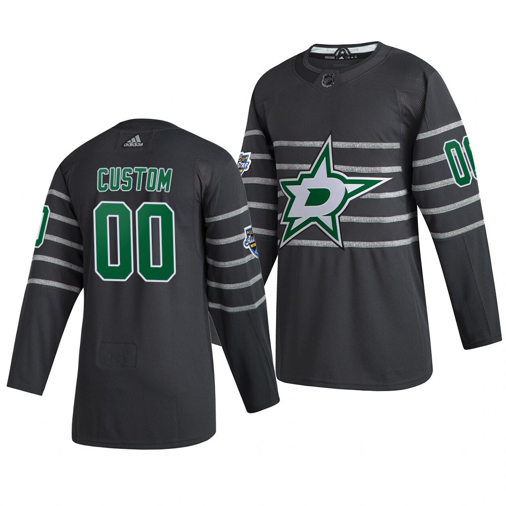 Men's 2020 NHL All-Star Game Dallas Stars Custom Authentic adidas Gray Jersey