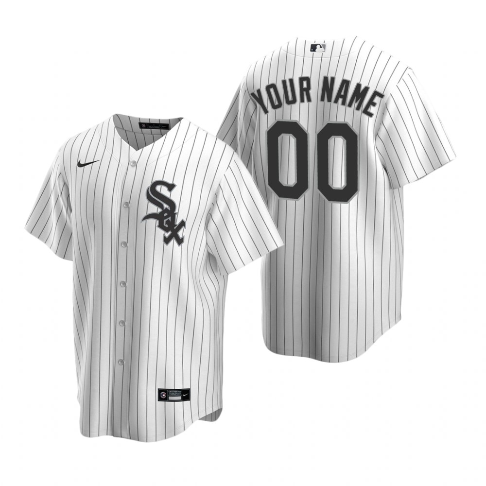 Men's Chicago White Sox Custom Nike White Stitched MLB Cool Base Home Jersey