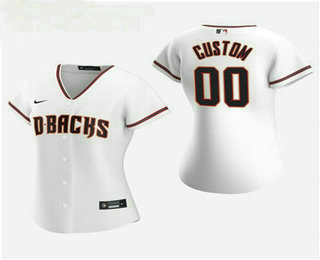 Women's Custom Arizona Diamondbacks 2020 White Home Nike Jersey