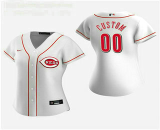 Women's Custom Cincinnati Reds 2020 White Home Nike Jersey