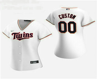 Women's Custom Minnesota Twins 2020 White Home Nike Jersey