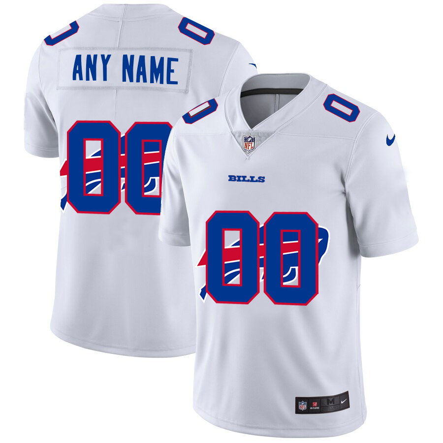 Nike Buffalo Bills Customized White Team Big Logo Vapor Untouchable Limited Jersey