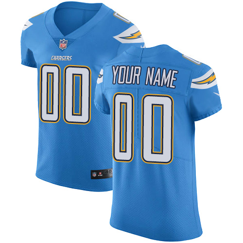 Men's Los Angeles Chargers Electric Blue Vapor Untouchable Custom Elite NFL Stitched Jersey