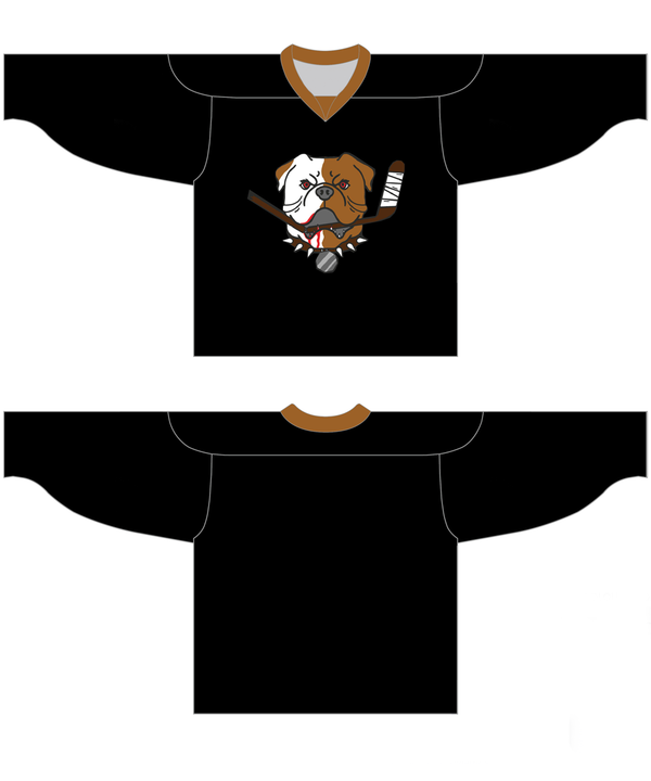 Custom Black Sudbury Bulldogs Hockey Jersey