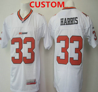 Men's CFL BC Lions Custom White Jersey