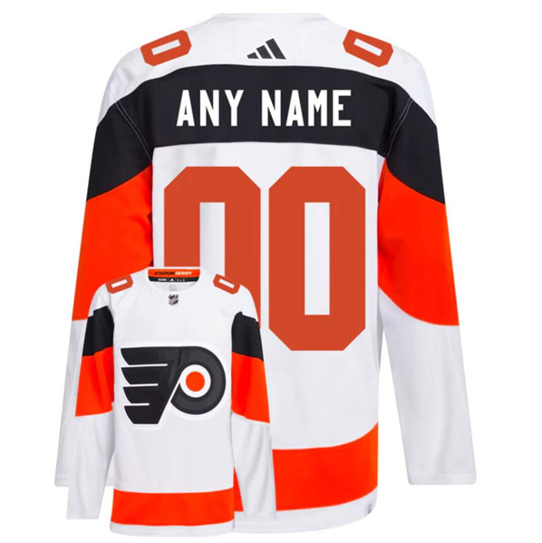 Men's Philadelphia Flyers Custom White 2024 Stadium Series Stitched Jersey