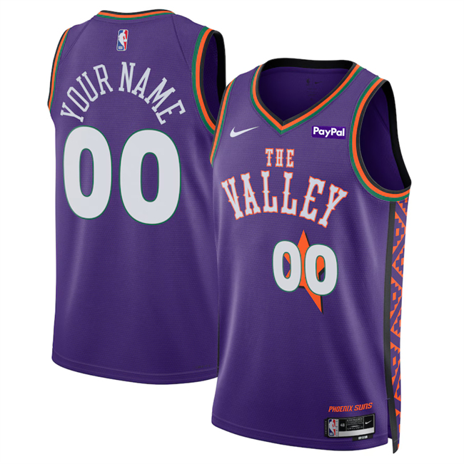 Men's Phoenix Suns Active Player Custom Purple 2024-25 City Edition Stitched Basketball Jersey