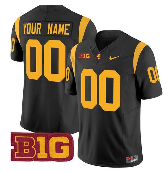 Men's USC Trojans ACTIVE PLAYER Custom Black 2024 F.U.S.E. Vapor Limited Stitched Jersey