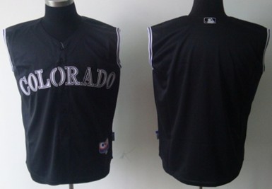 Men's Colorado Rockies Customized Black Vest Jersey