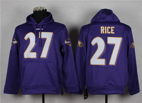 Nike Baltimore Ravens #27 Ray Rice Purple Hoodie