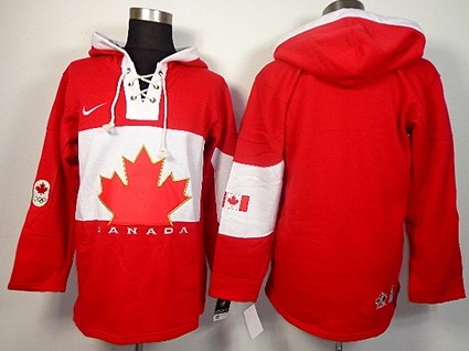 2014 Old Time Hockey Olympics Canada Blank Red Hoodie