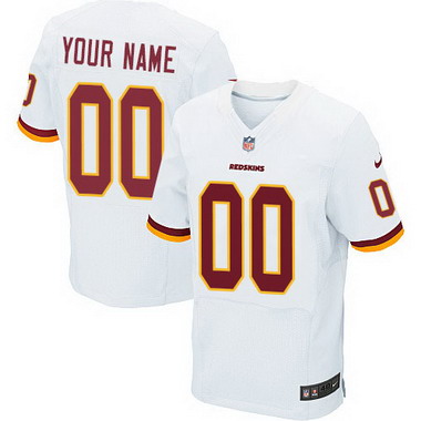 Men's Nike Washington Redskins Customized 2013 White Elite Jersey