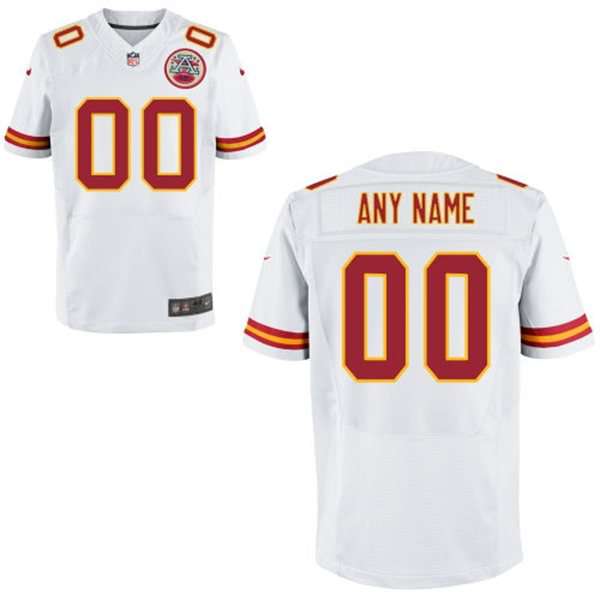 Men's Kansas City Chiefs Nike White Customized 2014 Elite Jersey