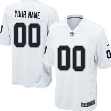 Youth Nike Oakland Raiders Customized White Game Jersey