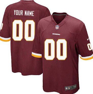 Youth Nike Washington Redskins Customized Red Game Jersey