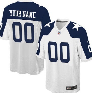 Youth Nike Dallas Cowboys Customized White Thanksgiving Game Jersey