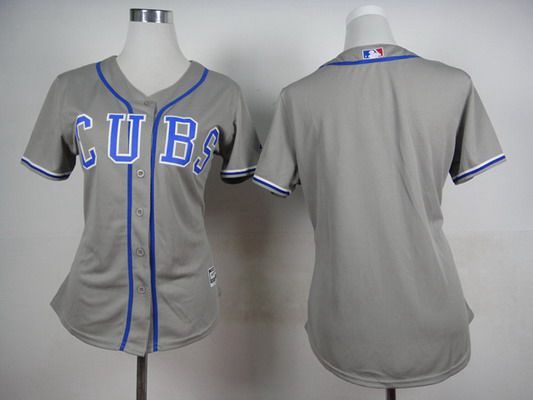 Women's Chicago Cubs Customized 2014 Gray Jersey