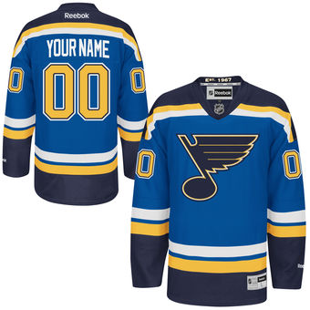 Youth St. Louis Blues Reebok Navy Blue Premier Home Custom Jersey