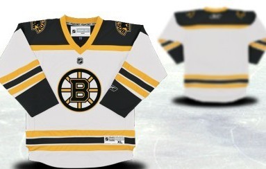 Boston Bruins Youths Customized White Jersey