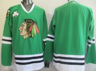 Chicago Blackhawks Youths Customized Green Jersey