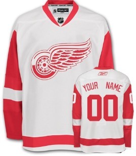 Detroit Red Wings Mens Customized White Jersey