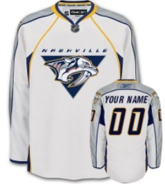 Nashville Predators Mens Customized White Jersey