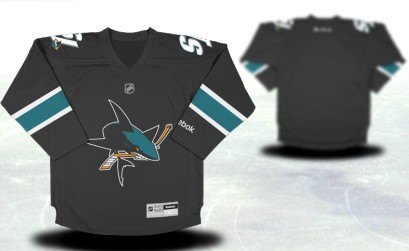 San Jose Sharks Youths Customized Black Third Jersey