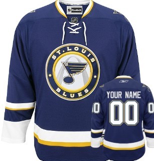 St. Louis Blues Mens Customized Blue Third Jersey