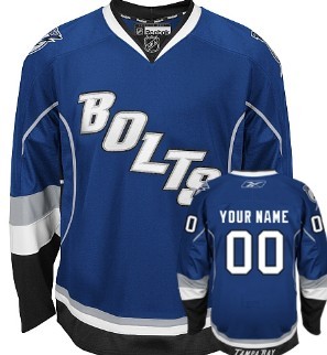 Tampa Bay Lightning Mens Customized Blue Third Jersey