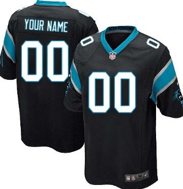 Kids' Nike Carolina Panthers Customized Black Game Jersey