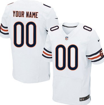 Men's Nike Chicago Bears Customized White Elite Jersey