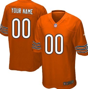 Men's Nike Chicago Bears Customized Orange Game Jersey