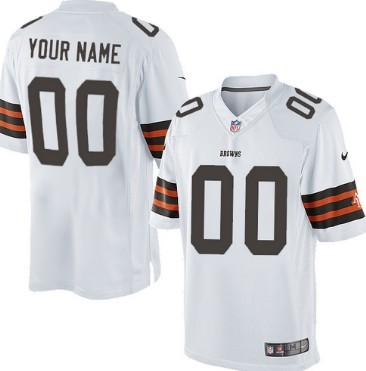 Men's Nike Cleveland Browns Customized White Limited Jersey