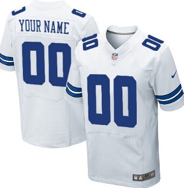 Men's Nike Dallas Cowboys Customized White Elite Jersey