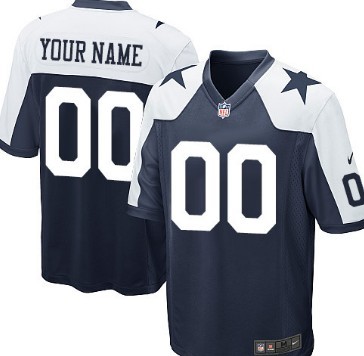 Kids' Nike Dallas Cowboys Customized Blue Thanksgiving Game Jersey