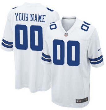 Kids' Nike Dallas Cowboys Customized White Game Jersey